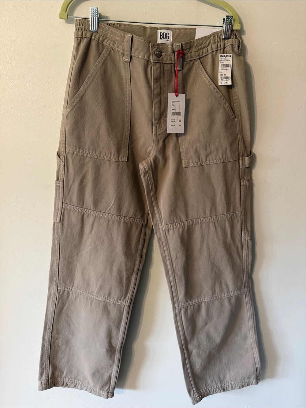 BDG Men's Khaki Skate Cargo Pants
